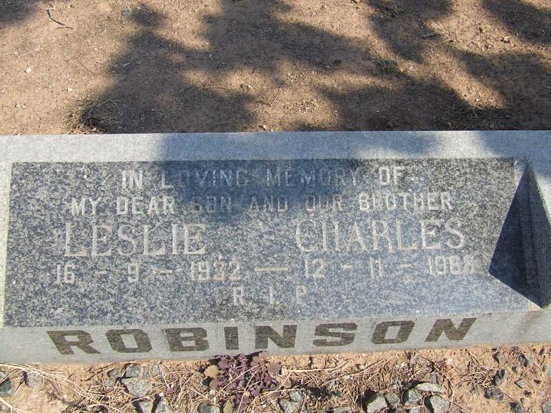 ROBINSON Leslie Charles 1932-1968