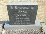ROSSOUW Annie 1912-1989