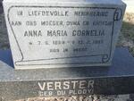 VERSTER Anna Maria Cornelia nee DU PLOOY 1889-1983