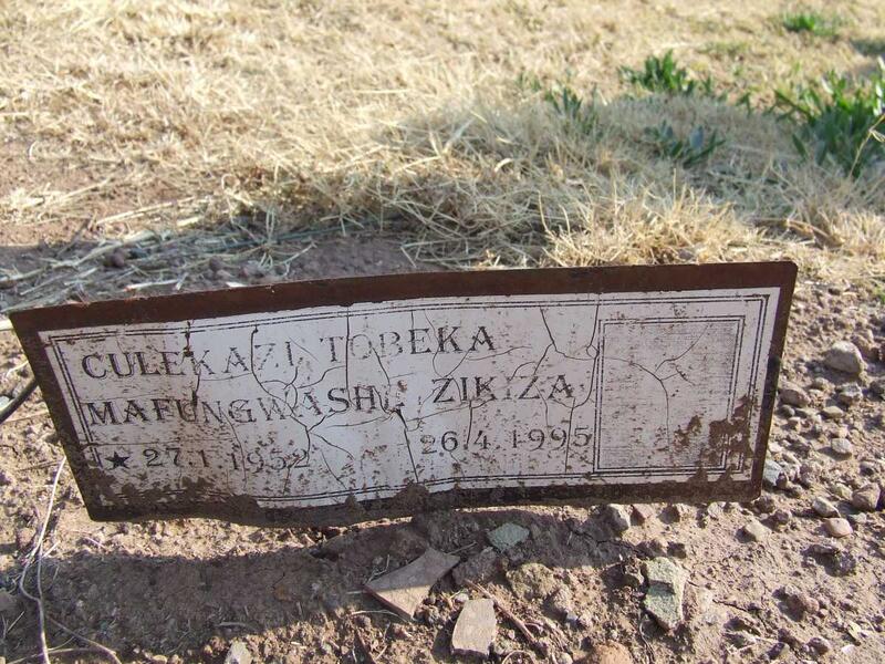 ZIKIZA Culekazi Tobeka Mafungwashe 1952-1995