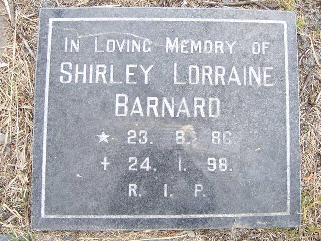 BARNARD Shirley Lorraine 1986-1998