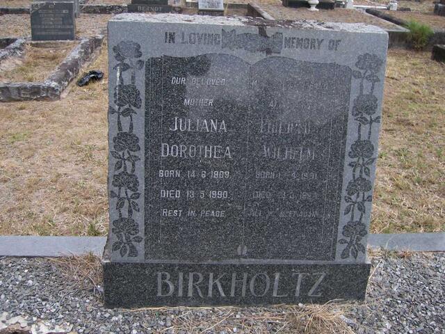 BIRKHOLTZ Philippus Wilhelm 1901-1954 & Juliana Dorothea 1909-1990