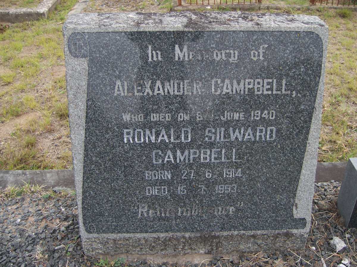 CAMPBELL Alexander -1940 :: CAMPBELL Ronald Silward 1914-1993