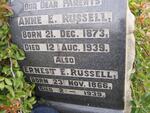 RUSSELL Ernest E. 1866-1939 & Anne E. 1873-1939