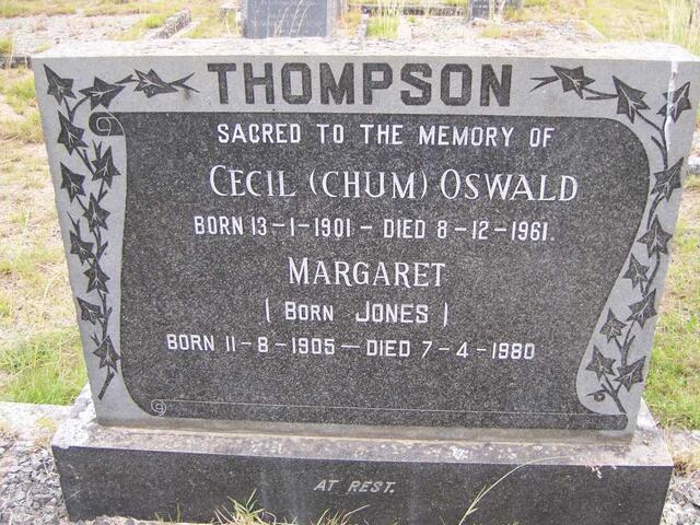 THOMPSON Cecil Oswald 1901-1961 & Margaret JONES 1905-1980