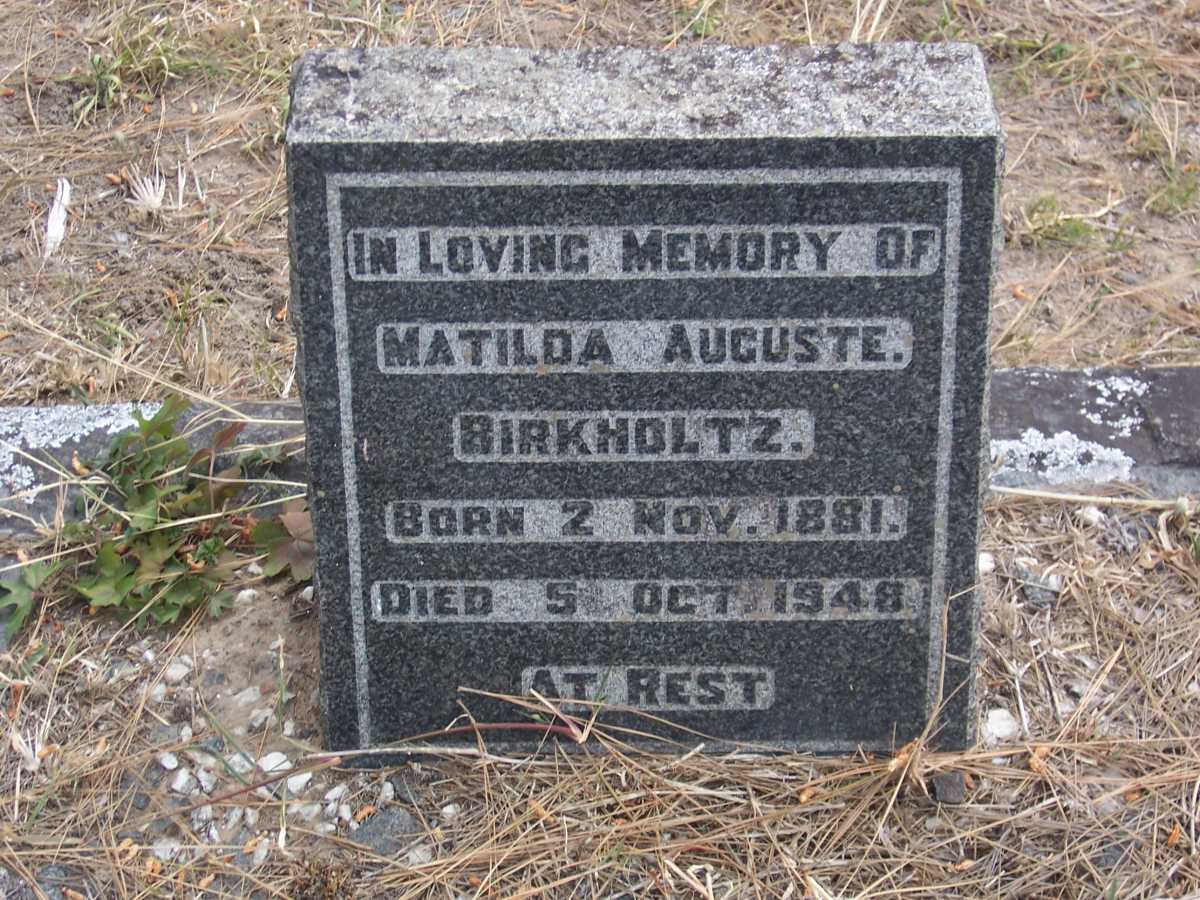 BIRKHOLTZ Matilda Auguste 1881-1948