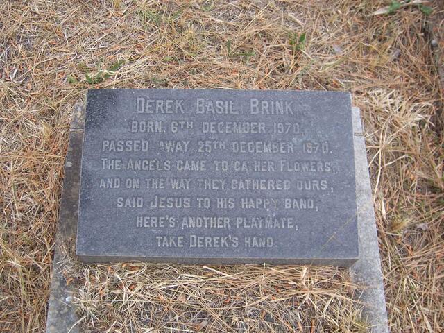 BRINK Derek Basil 1970-1970