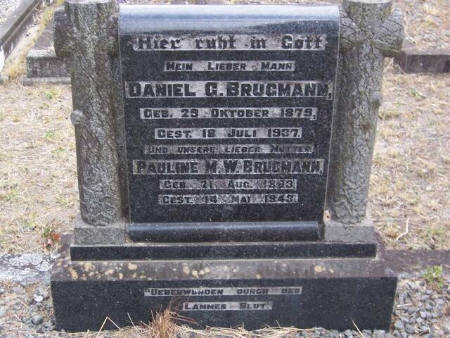 BRUGMANN Daniel G. 1879-1937 & Pauline M.W. 1883-1943