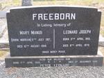 FREEBORN Leonard Joseph 1913-1970 & Mary Manus  MORRAN 1917-1999 :: FREEBORN Peter Leonard 1949-1996