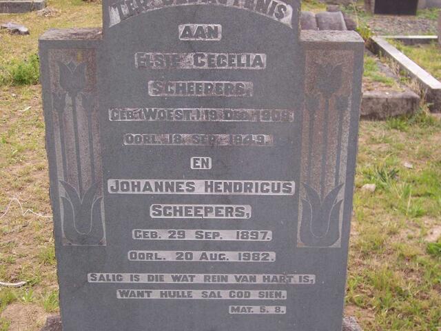 SCHEEPERS Johannes Hendricus 1897-1982 & Elsie Cecelia WOEST 1909-1949