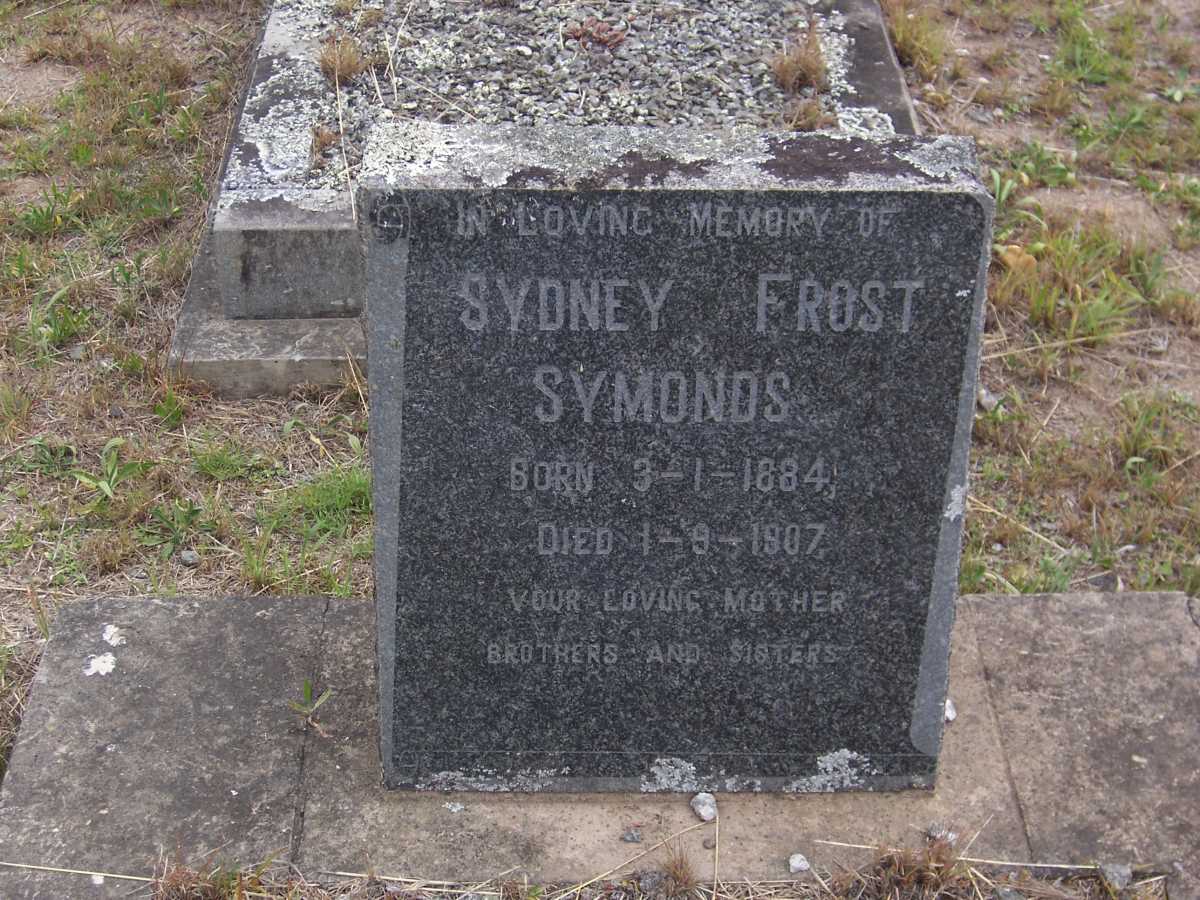 SYMONDS Sydney Frost 1884-1907