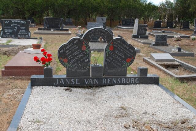 RENSBURG Petrus Johannes, Janse van 1927-1998 & Maria Elizabeth 1926-1994