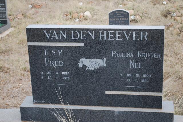 HEEVER F.S.P., van den 1894-1976 & Pauline Kruger NEL 1903-1993