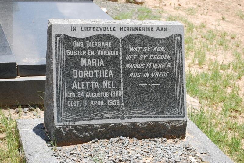 NEL Maria Dorothea Aletta 1880-1952