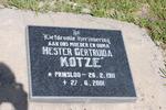 KOTZE Hester Gertruida 1911-2001