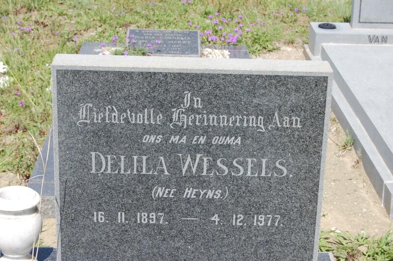 WESSELS Delila nee HEYNS 1897-1977
