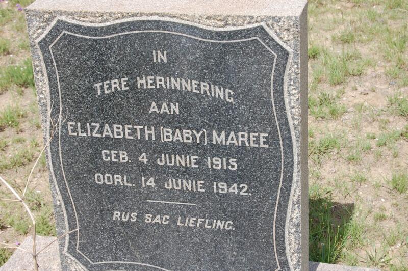 MAREE Elizabeth 1915-1942