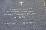 MITCHLEY Martha Elizabeth Ralph 1940-1994