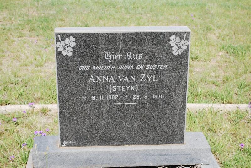 ZYL Anna, van nee STEYN 1902-1978