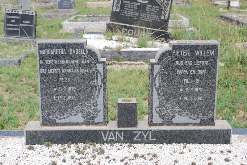 ZYL Pieter Willem, van 1875-1960 & Margaretha Isabella 1878-1972