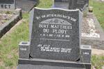PLOOY Burt Mattheus, du 1917-1991