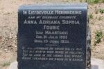 FOURIE Anna Adriana Sophia nee MAARTENS 1895-1935