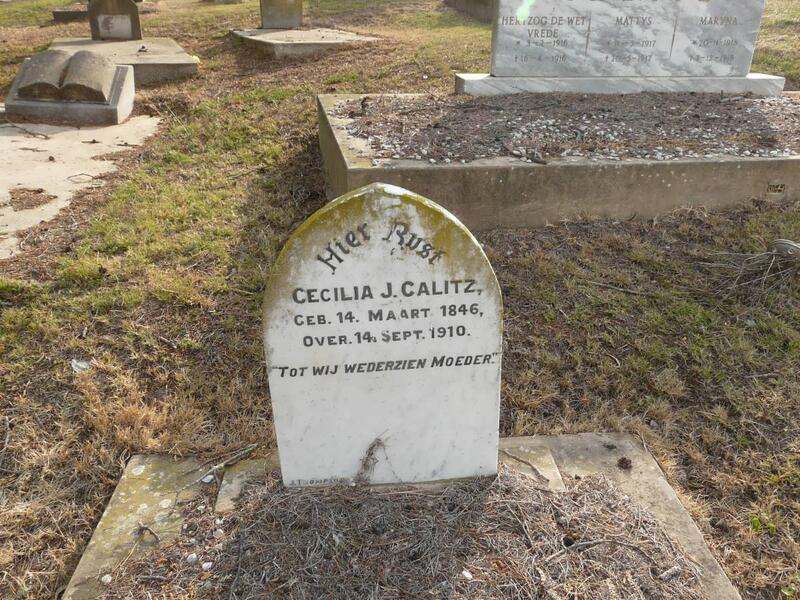 CALITZ Cecilia J. 1846-1910