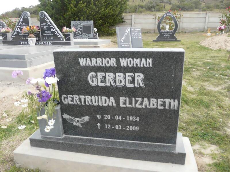GERBER Gertruida Elizabeth 1934-2009