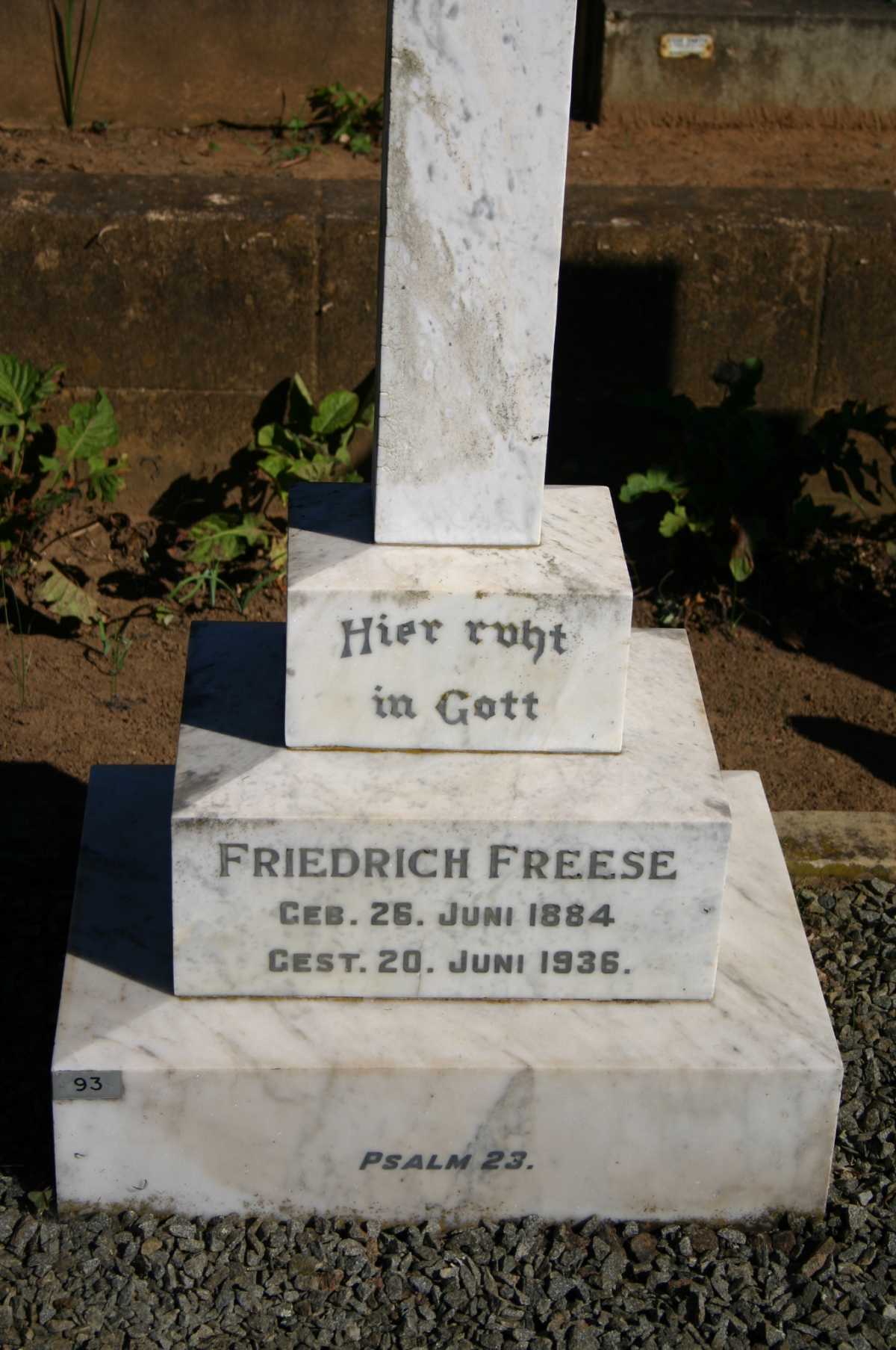 FREESE Friedrich 1884-1936