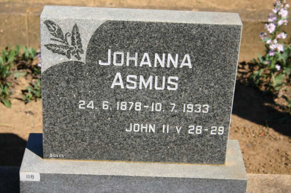 ASMUS Johanna 1878-1933