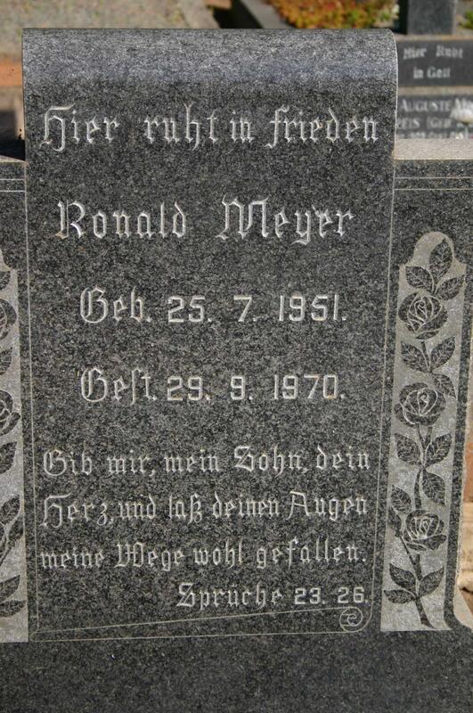 MEYER Ronald 1951-1970