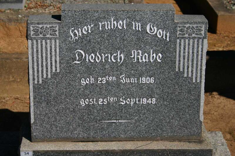 RABE Diedrich 1906-1948