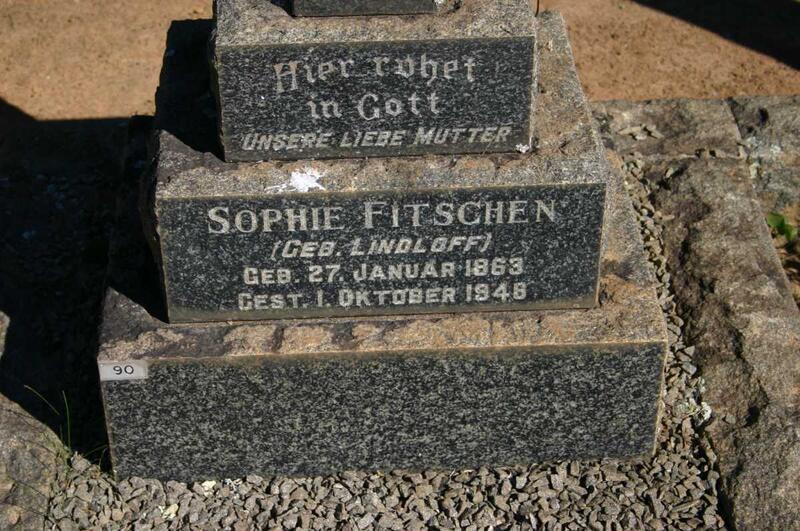 FITSCHEN Sophie nee LINDLOFF 1863-1948