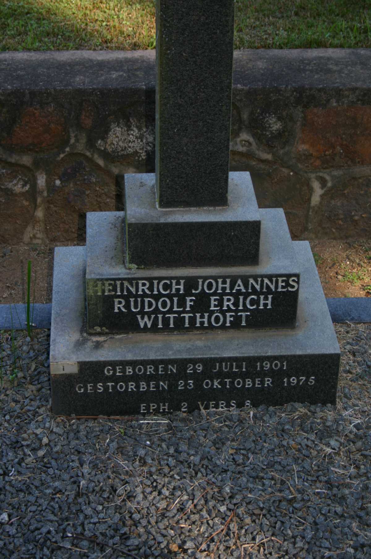 WITTHÖFT Heinrich Johannes Rudolf Erich 1901-1975