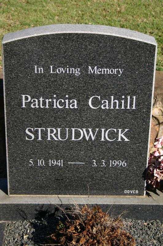 STRUDWICK Patricia Cahill 1941-1996