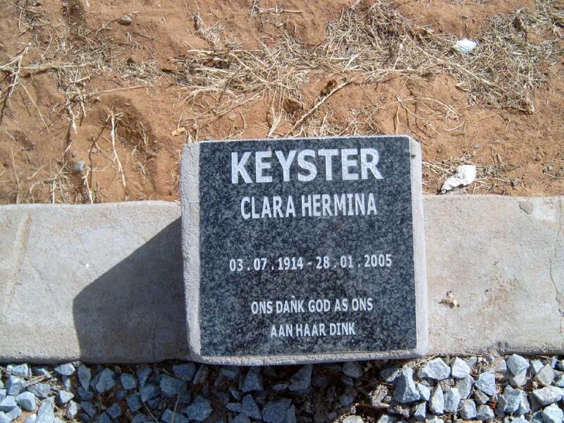 KEYSTER Clara Hermina 1914-2005