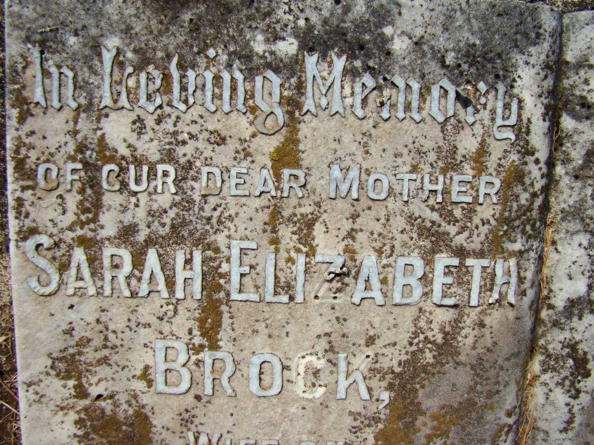 BROCK Sarah Elizabeth -1929