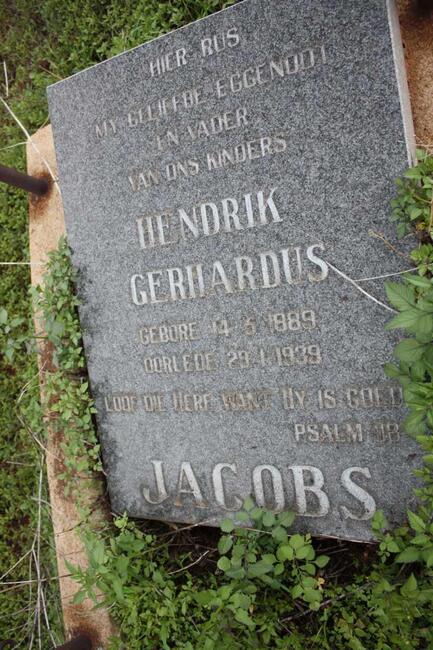 JACOBS Hendrik Gerhardus 1889-1939