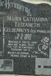 GELDENHUYS Maria Catharina Elizabeth nee PRINSLOO 1893-1973