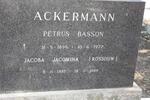 ACKERMANN Petrus Basson 1896-1972 & Jacoba Jacomina ROUSSOUW 1895-1989