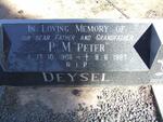 DEYSEL P.M. 1908-1987 & M.M. 1913-1983