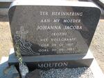 MOUTON Johanna Jacoba nee VOLLGRAAFF 1917-1987