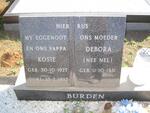BURDEN Kosie 1927-1995 & Debora NEL 1931-