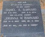 BARNARD Daniël A. 1889-1974 & Johanna M. 1892-1983