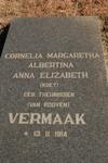 VERMAAK Cornelia Margaretha Albertina Anna Elizabeth voorheen VAN ROOYEN nee THEUNISSEN 1914-