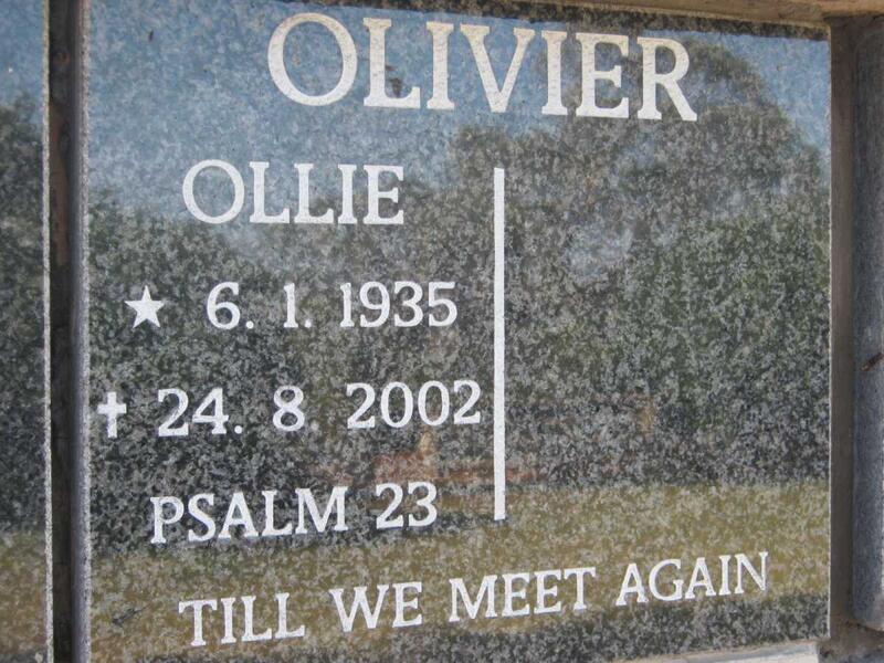 OLIVIER Ollie 1935-2002