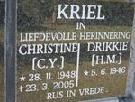 KRIEL H.M.  1946- & C.Y. 1948-2005