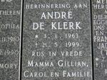 KLERk  Andre, de 1963-1999
