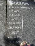 GOUWS Sharon Lesly  1953-2007