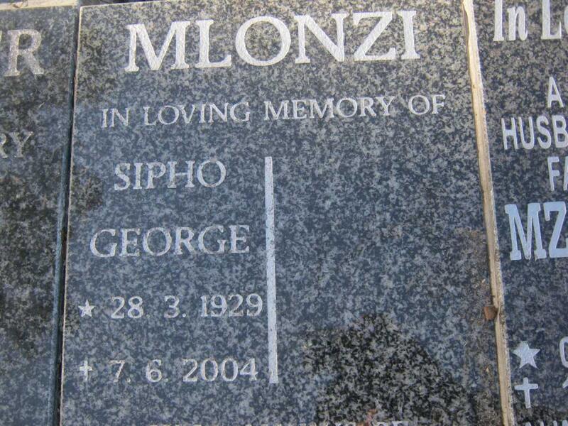MLONZI Sipho George 1929-2004
